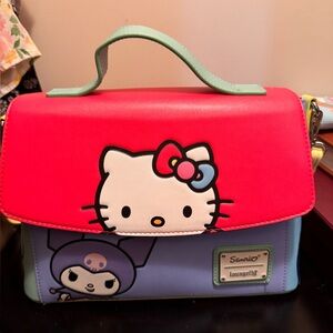 Loungefly Red and Blue Hello Kitty Mini Bag